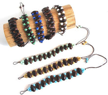 Guanacaste Rainforest Seed and Caramel Crystal Bracelet - Natural Artist