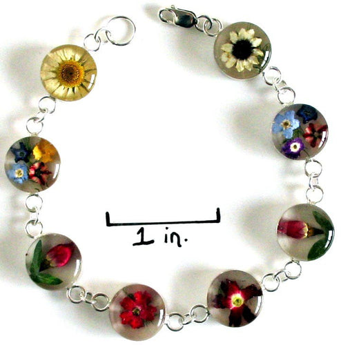 Real Flower Sterling Silver Bracelet - Isabel - Natural Artist