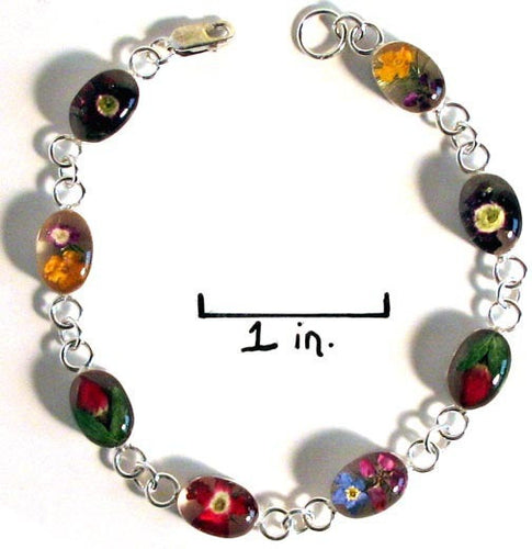 Real Flower Sterling Silver Bracelet - Julia - Natural Artist