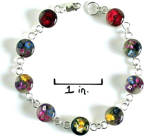 Real Flower Sterling Silver Bracelet - Kasara - Natural Artist