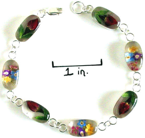 Real Flower Sterling Silver Bracelet - Talia - Natural Artist