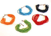 Black Beaded Multi Strand Mayan Bracelet - Natural Artist
