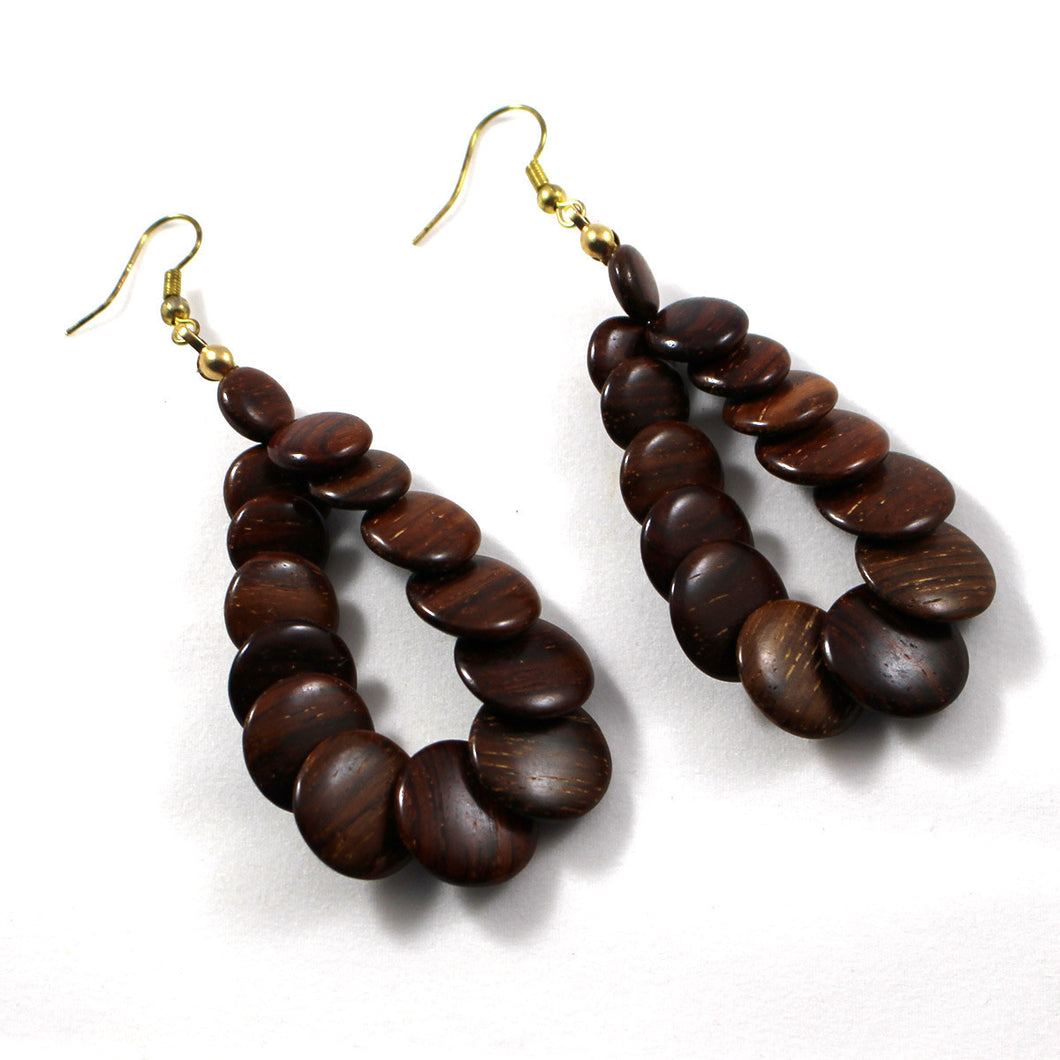 Wood Earrings - Dedra - Natural Artist