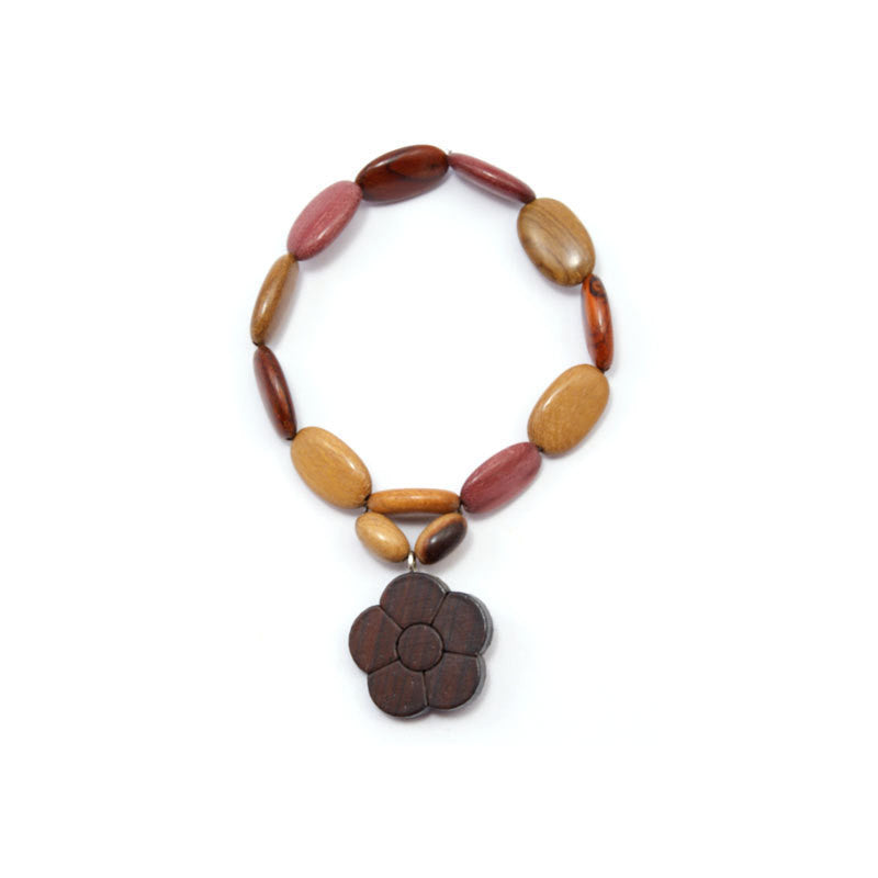 Wood Bracelet - Fleur - Natural Artist