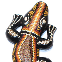 Bali Painted Wood Lizard - Lago - Natural Artist