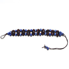Guanacaste Rainforest Seed and Royal Blue Crystal Bracelet - Natural Artist