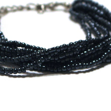 Black Beaded Multi Strand Mayan Bracelet - Natural Artist